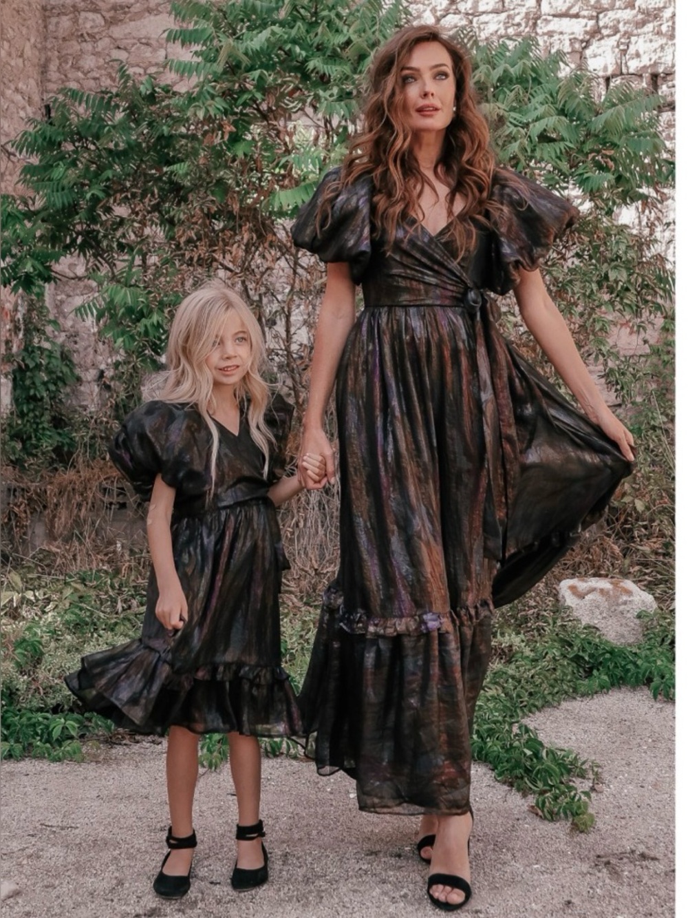 Jessakae Pixie Iridescent Oil Slick Maxi Dress